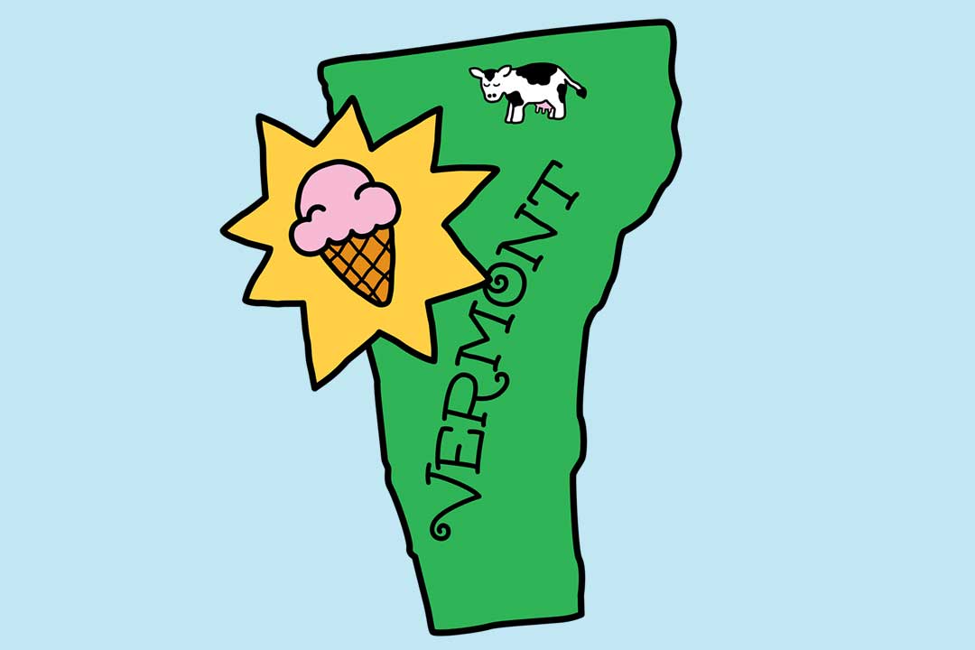 1981 Nós queremos mais! Estado de Vermont com estrela.