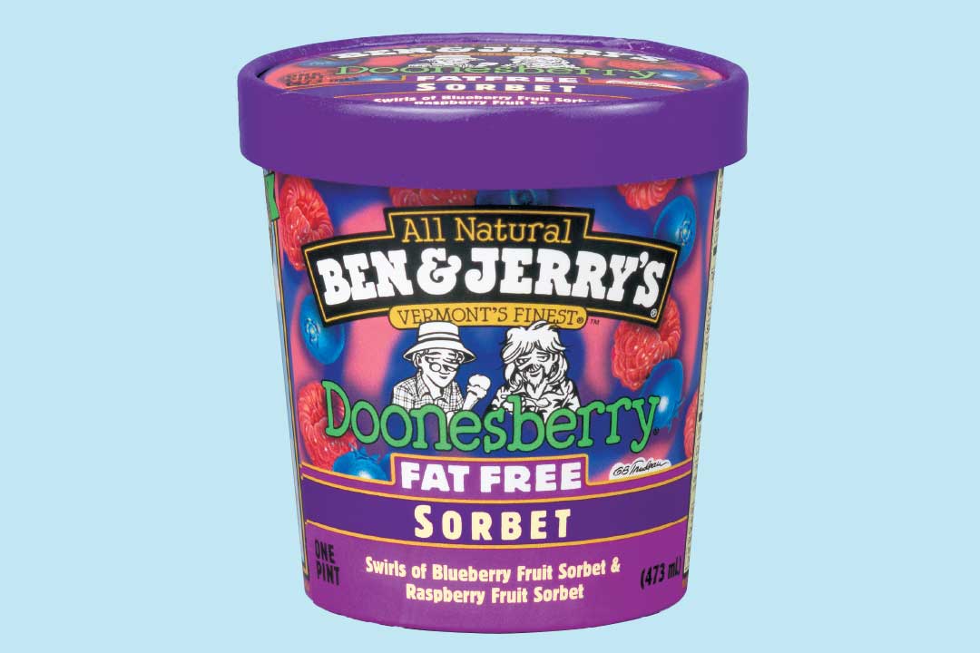 Sorbet de Doonesberry sem gordura